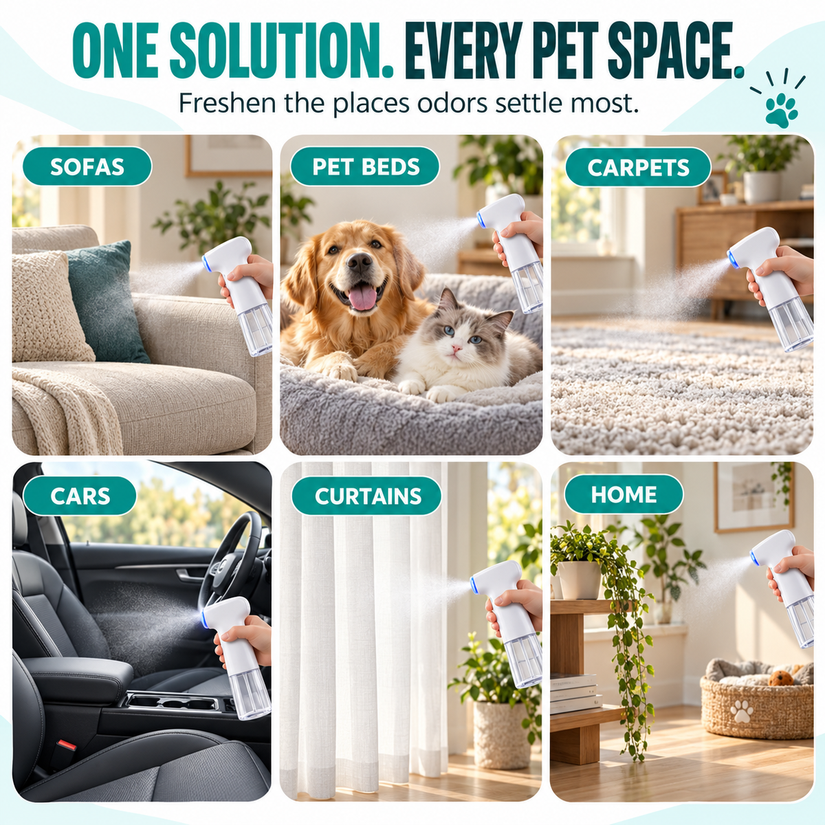 PetMist Pro™ — Blue-Light Pet Odor Eliminator